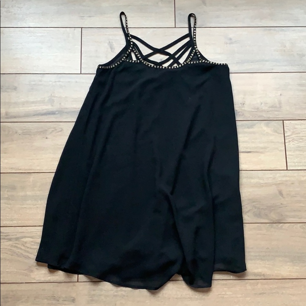 Black Dress with Gold Sequins